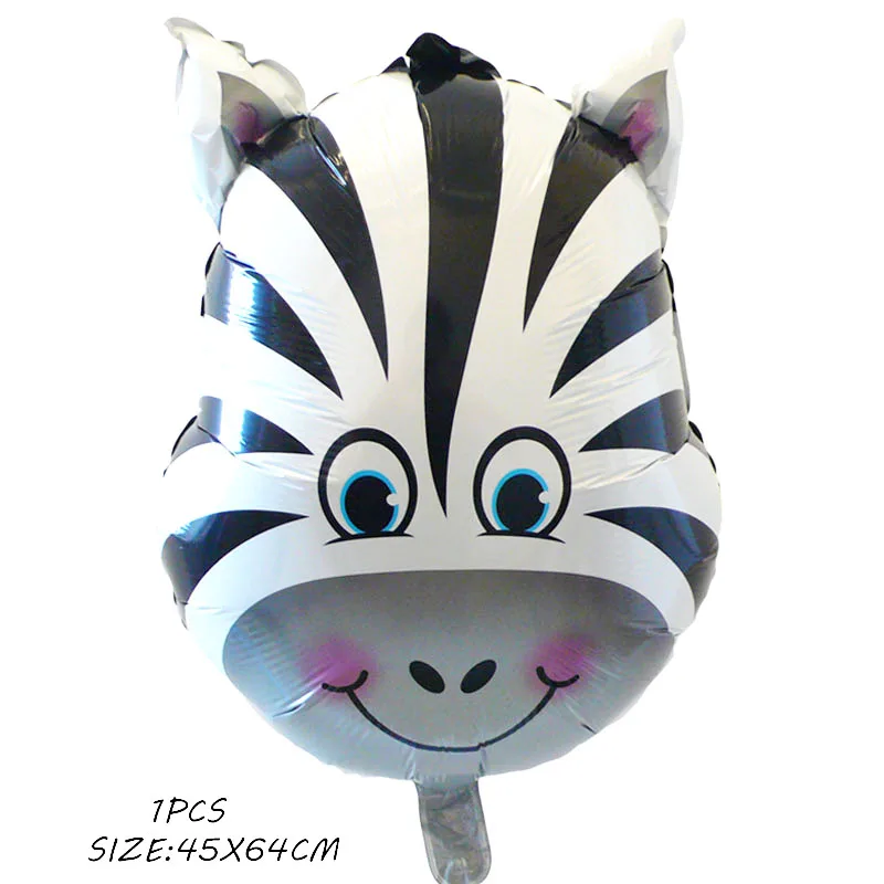 1pcs zebra 1 комплект латексные воздушные шарики в виде животных зеленые джунгли тематические вечерние шары Детские фольгированные шары для детского душа день рождения Декор детские игрушки мяч - Цвет: 1pcs zebra