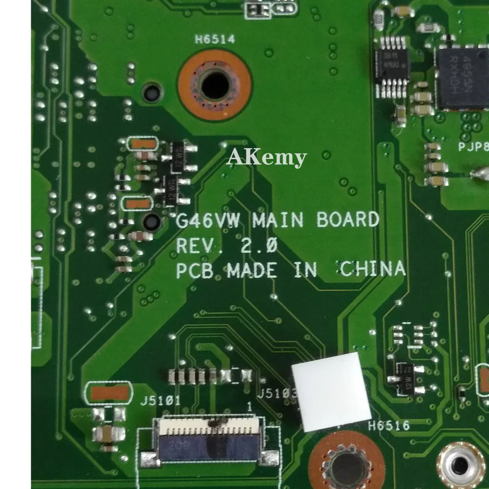 G46VW MAIN_BD.OM/QC/AS GTX660M 2 Гб VRAM материнская плата REV 2,2 для Asus G46V G46VW материнская плата для ноутбука 60-NMMMB1100-E02 протестирована