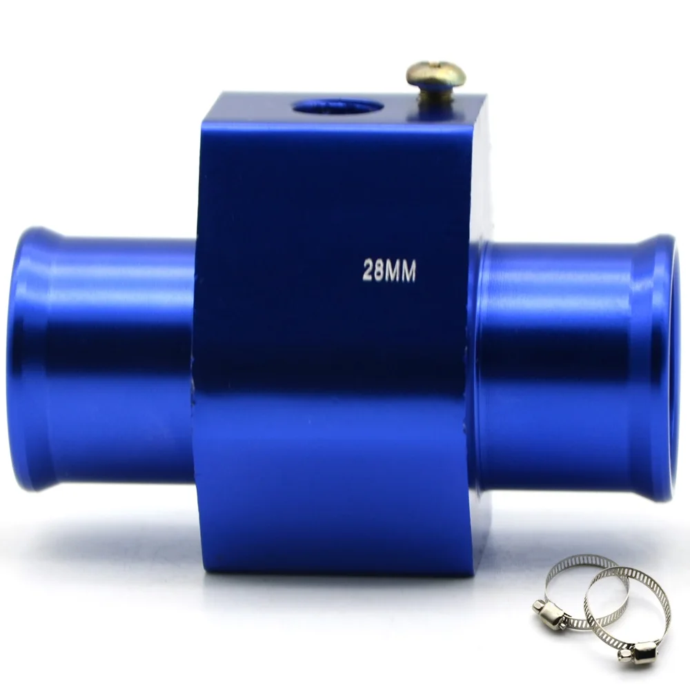 BLUE 28MM JDM датчик температуры воды адаптер шланг радиатора 1/8 NPT TEMP шланг 28 мм 30 мм 32 мм 34 мм 36 мм 38 мм 40 мм с логотипом - Цвет: BLUE 28MM