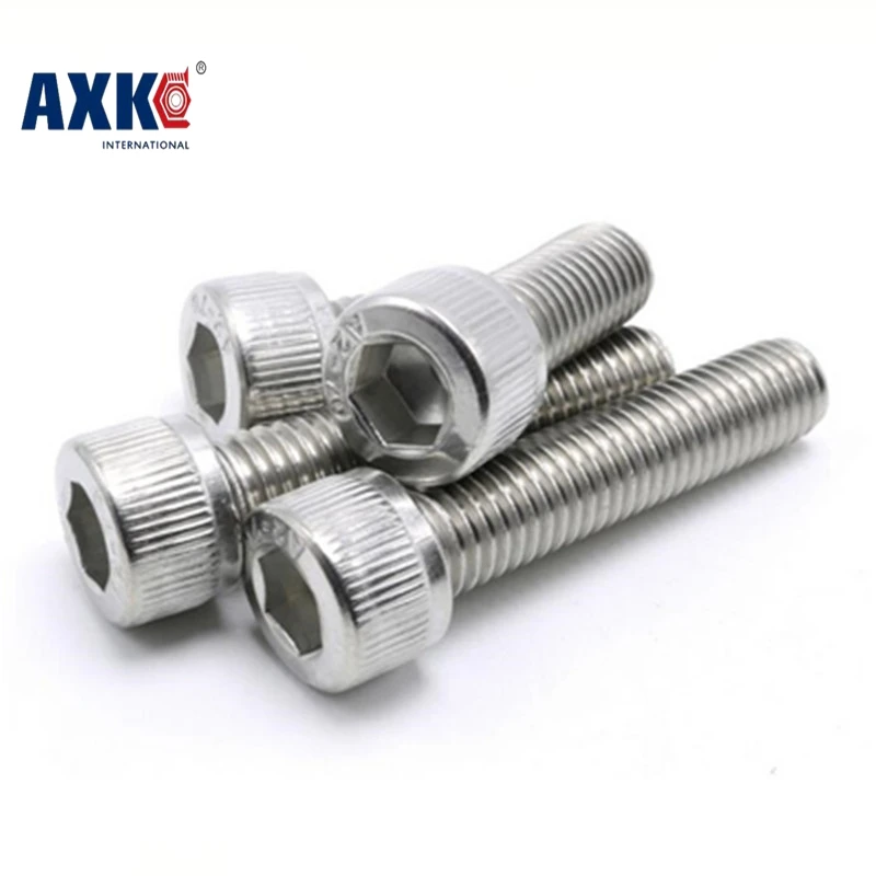 

Axk 100pc Din912 M5 X 8 10 12 14 16 18 20 25 30 Screw Stainless Steel A2 Hexagon Hex Socket Head Cap Screws