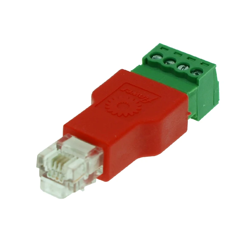5pcs RJ11 to Screw Terminal Adaptor Male 4 Pin connector splitter for CCTV DVR accessory | Обустройство дома