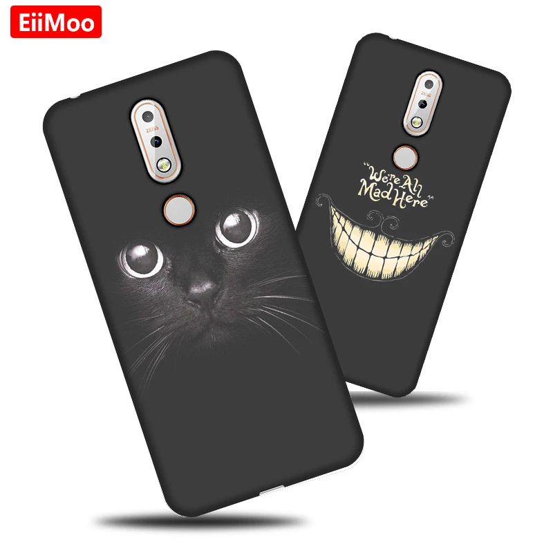 Чехол для телефона EiiMoo Nokia 7 1 силиконовый чехол задняя крышка с милым мультяшным