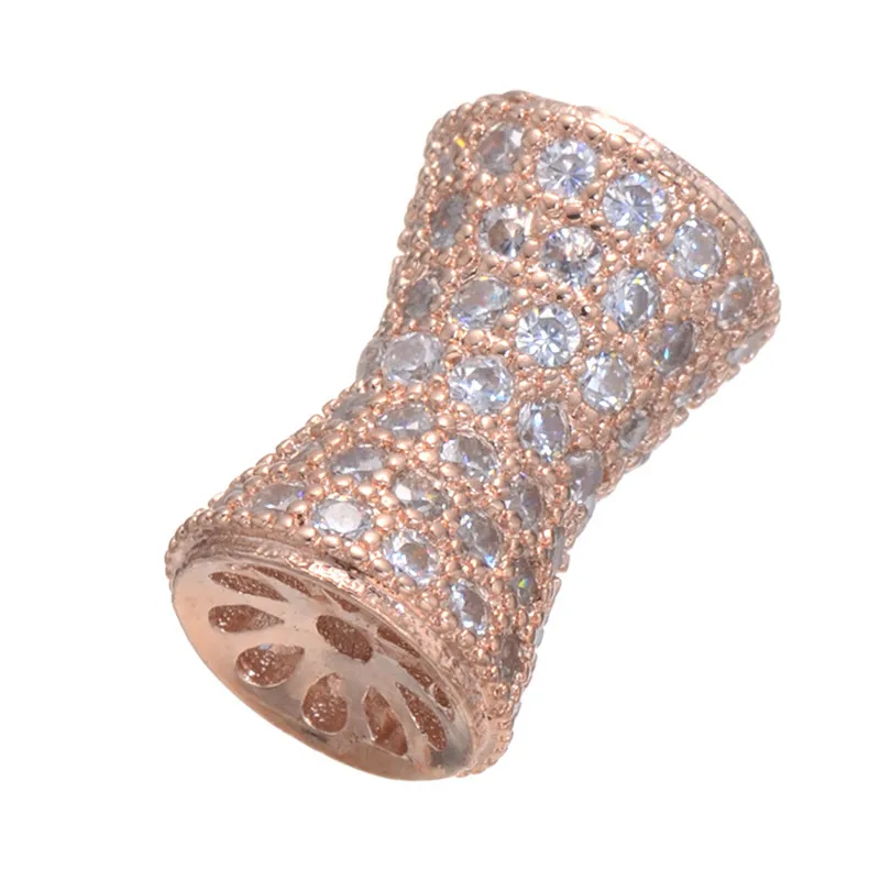 Микро проложить прозрачный Циркон барабан с поясным ремнем Шарм бусины подходят