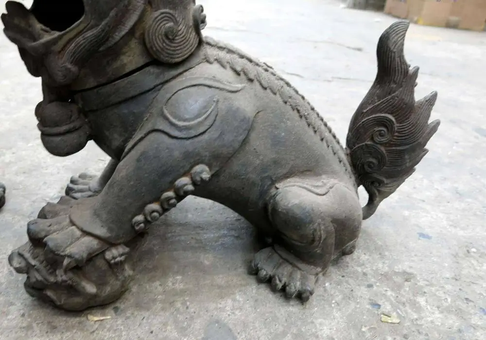 10 авиапочту Китая (China Старого Железа охранник Foo Собаки Лев Ладан горелки пара