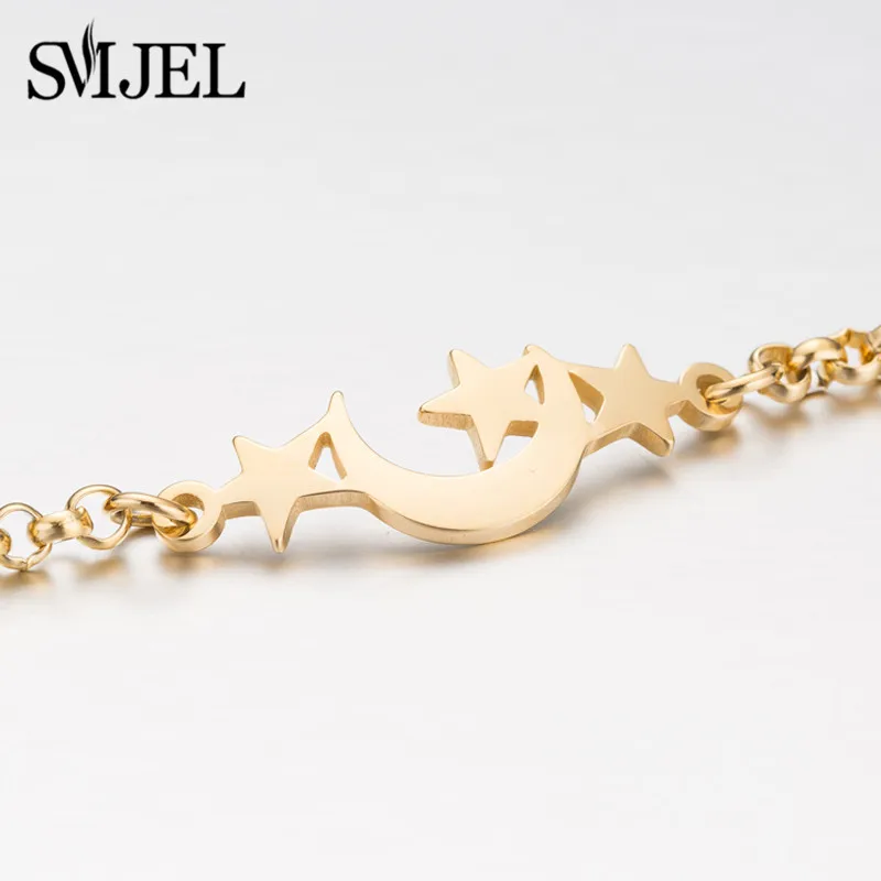 Женские браслеты со звездами SMJEL модные в виде Луны ювелирное изделие из