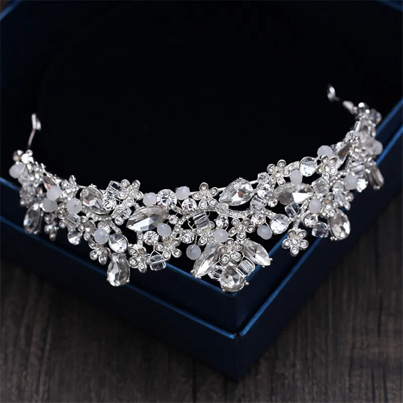 CC Tiaras и Crwons повязки для волос блеск горный хрусталь обручение свадебные аксессуары для волос для невесты вечерние украшения кубический циркон XY151