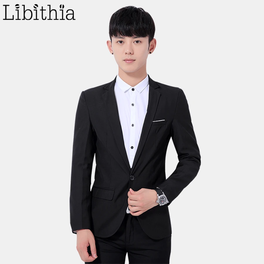 Мужской однотонный Блейзер на одной пуговице размеры M 3XL|suit male|blazer jacketone button |