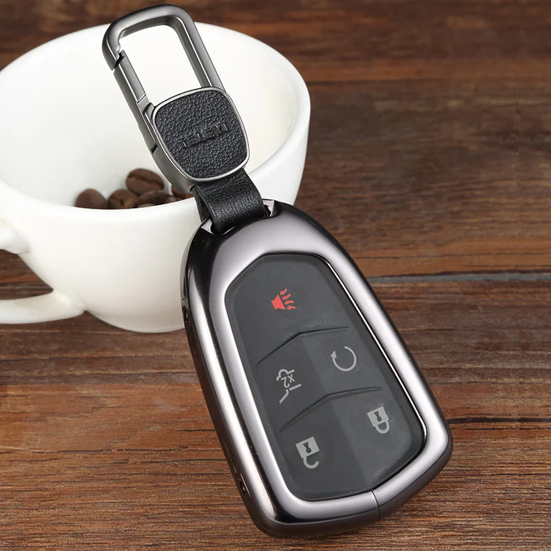 Автомобиль Алюминий сплав Auto Key держатель оболочки удаленный ключевой чехол для Cadillac ATS-L CT6 CTS XTS XT5 SRX Escalade
