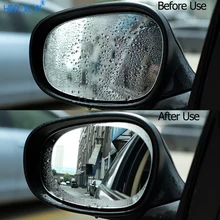 Etiqueta engomada anti niebla para ventana de coche, película transparente protectora para espejo retrovisor a prueba de agua, 2 unidades/set