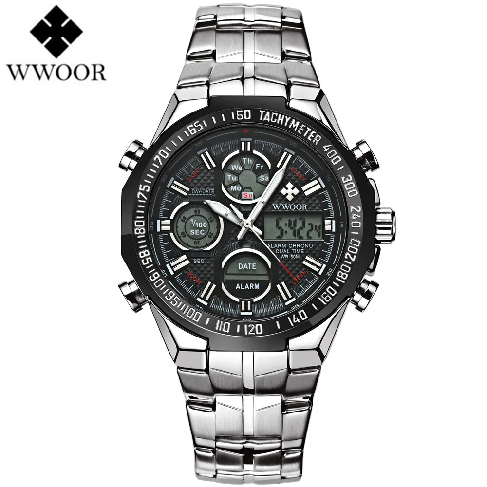 2017 Роскошные брендовые кварцевые часы мужские уличные водонепроницаемые