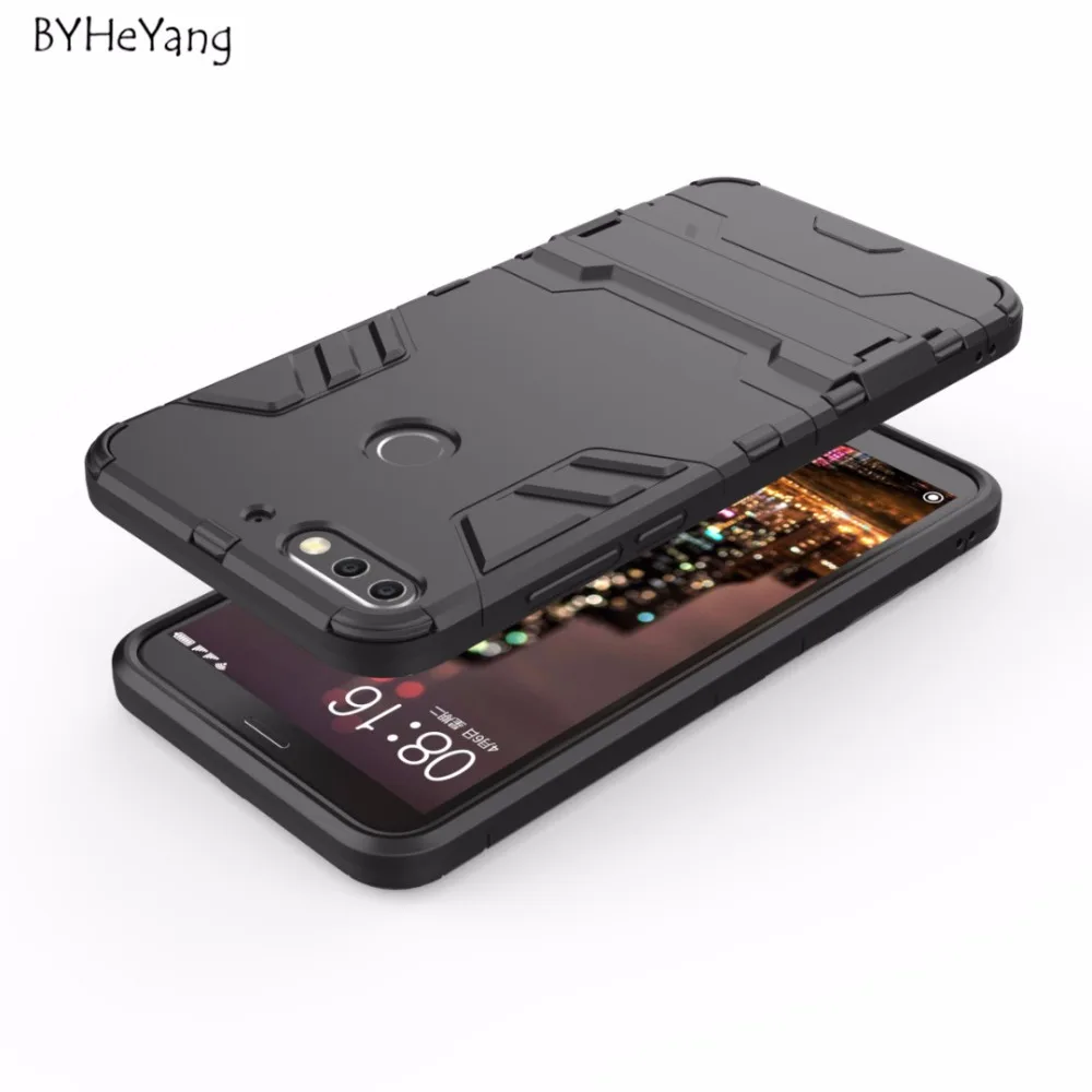 BYHeYang для huawei Y7 Prime 2018 5 99 &quotРобот силиконовой резины жесткий задняя крышка