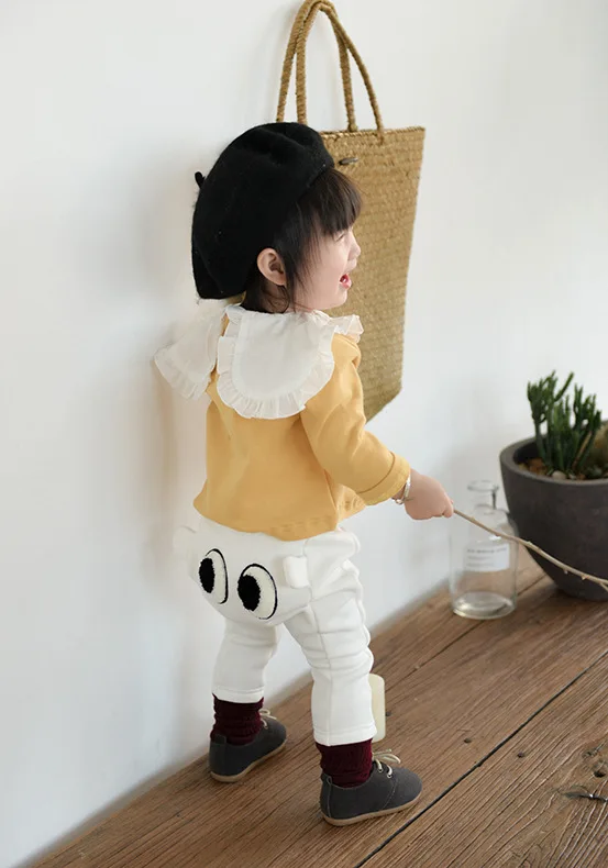 Осень 2017 г. Новая детская одежда для девочек Кружево воротник дети блузка