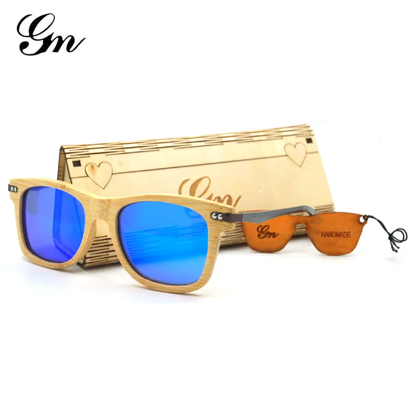GM мужские деревянные очки oculos de sol feminino Роскошные брендовые солнцезащитные для