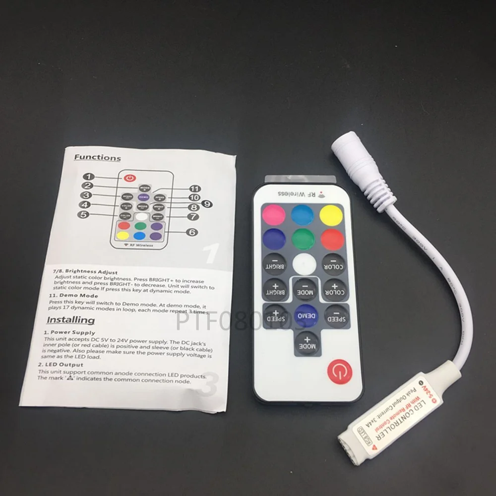 

Мини-пульт дистанционного управления со светодиодной RGB-подсветкой, 5050 кнопки