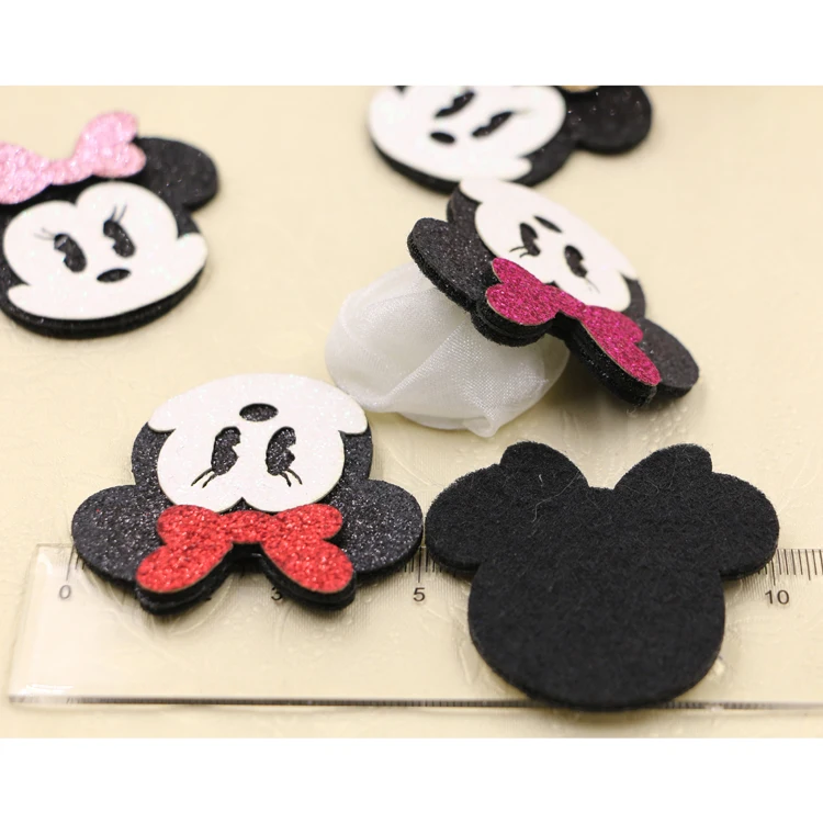 50 pcs/lot Glitter Cartoon Animal Hair accessories shoe garment decoration |