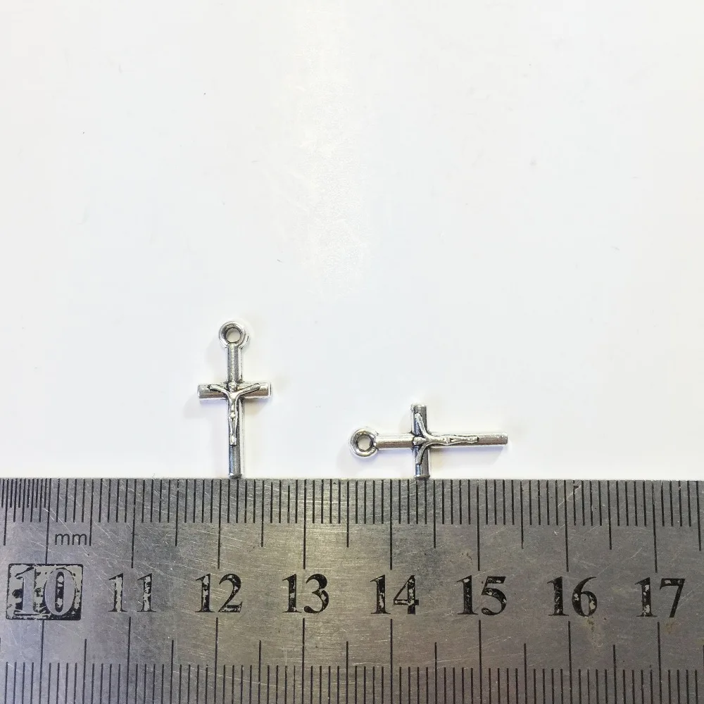 Eruifa 20 шт. 15*9 мм красивый крест монета Иисуса цинковый сплав DIY Подвески кулон