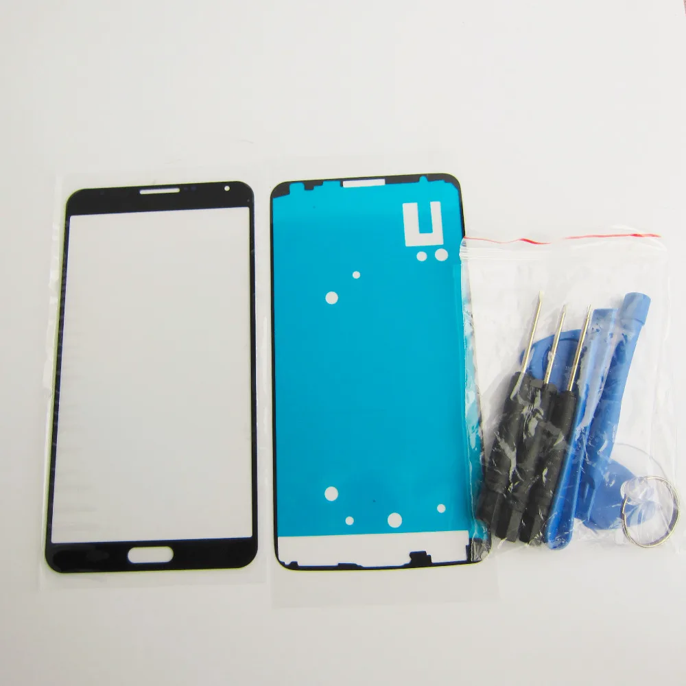 Для samsung Galaxy Note 3 N9005 N900 сенсорный экран ЖК передняя внешняя стеклянная линза+ клей для samsung Note 3 запасные части