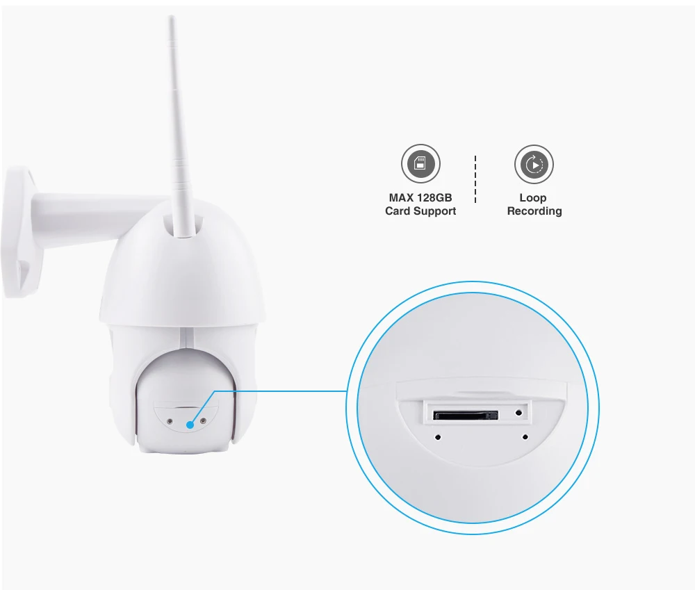FREDI Auto Tracking Waterproof Outdoor IP Camera 1080P Speed Dome Surveillance Cameras Wireless WiFi Security CCTV Camera YCC365