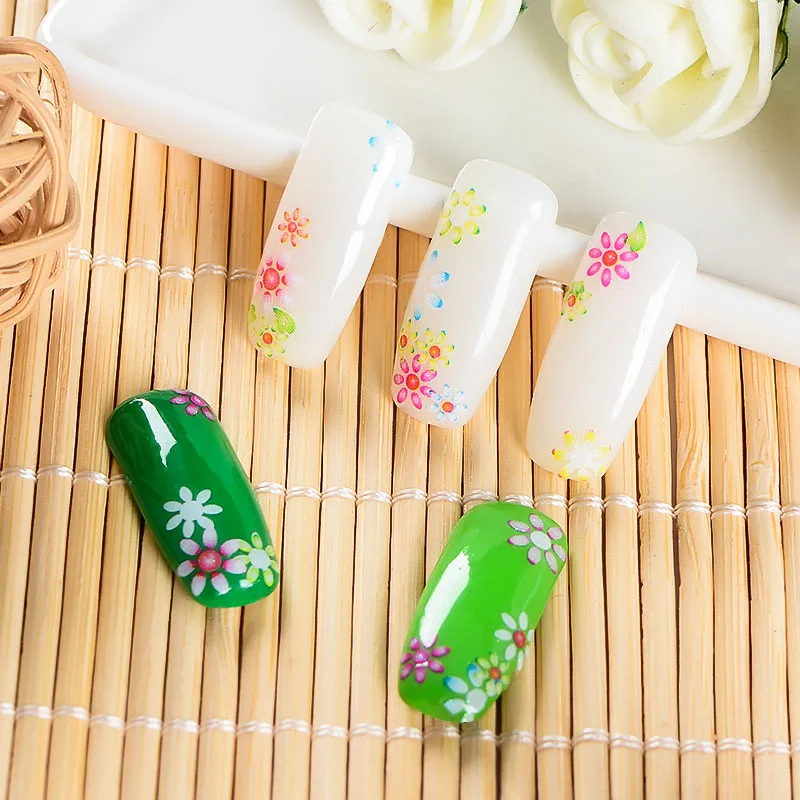 Meet Across 10sheet/pack 3D Embossed Nail Sticker Flower Adhesive DIY Manicure Slider Art Tips Decorations Decals | Красота и