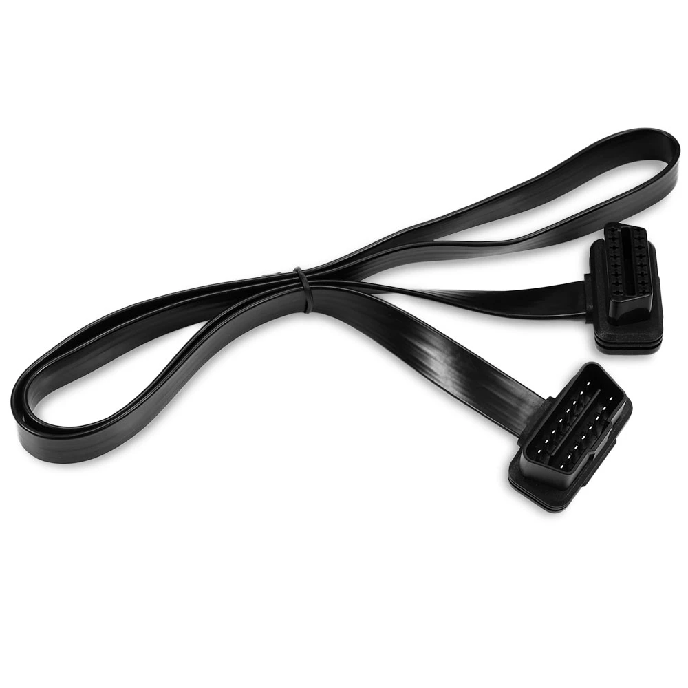 Новая 60 см OBD II 16 Pin папа-мама плоский удлинитель автомобильный диагностический удлинитель адаптер OBD II OBD2 удлинитель