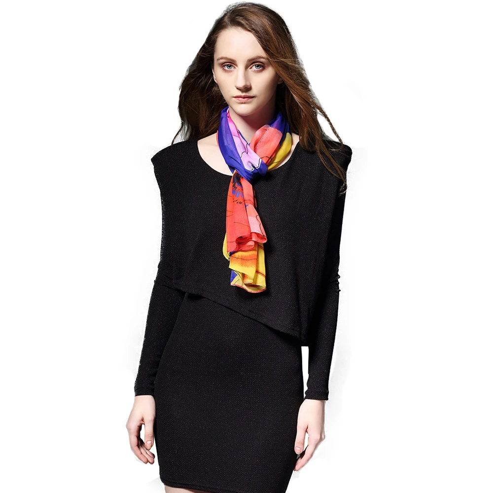 Цветочный Принт шарфы женские весенние шифон палантины летоплатки лето длинные |