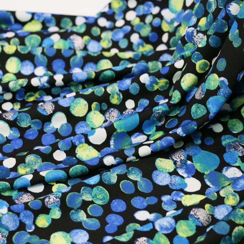 50cm*150cm Stretch Knit Fabric Polka Dot Silver Embossed Design Material | Дом и сад