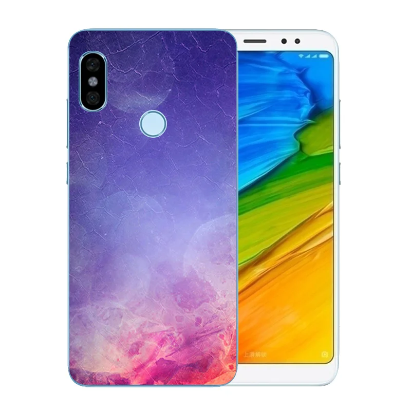 Для Xiaomi Redmi Note 5 Pro задняя крышка цветной каменный узор для чехол телефона