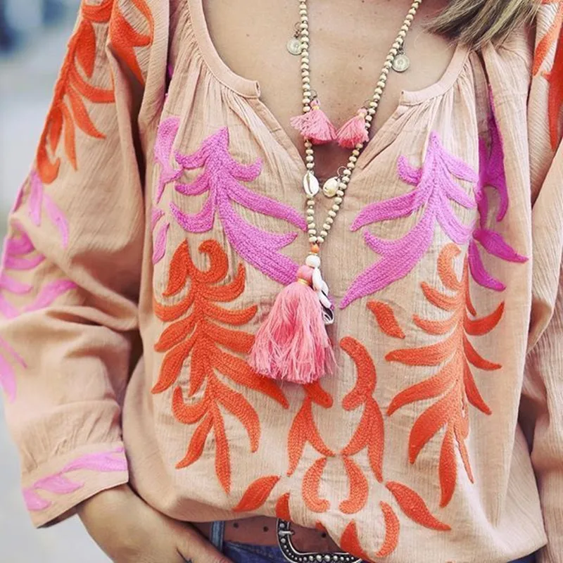 Ожерелья из деревянных бусин DM женское длинное ожерелье с бахромой ракушек