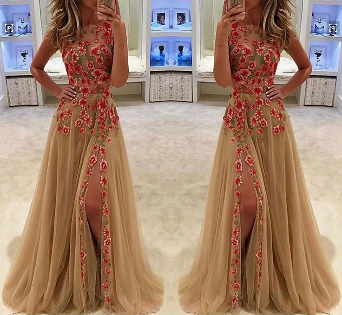 

Robe Bohemian Loose Print None Floor-length Tank Natural O-neck Dress 2019 New Popular Sleeveless Dresses
