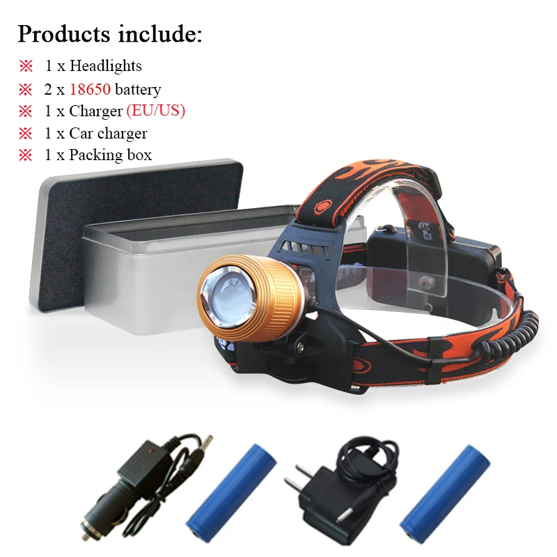 headlamp BOX-C Рыболовный Blu-Ray белый свет Головной фонарь светодиодный фонарь 18650 налобный фонарь светодиодный фонарик с зумом для зарядки Головной фонарь - Испускаемый цвет: headlamp BOX-C