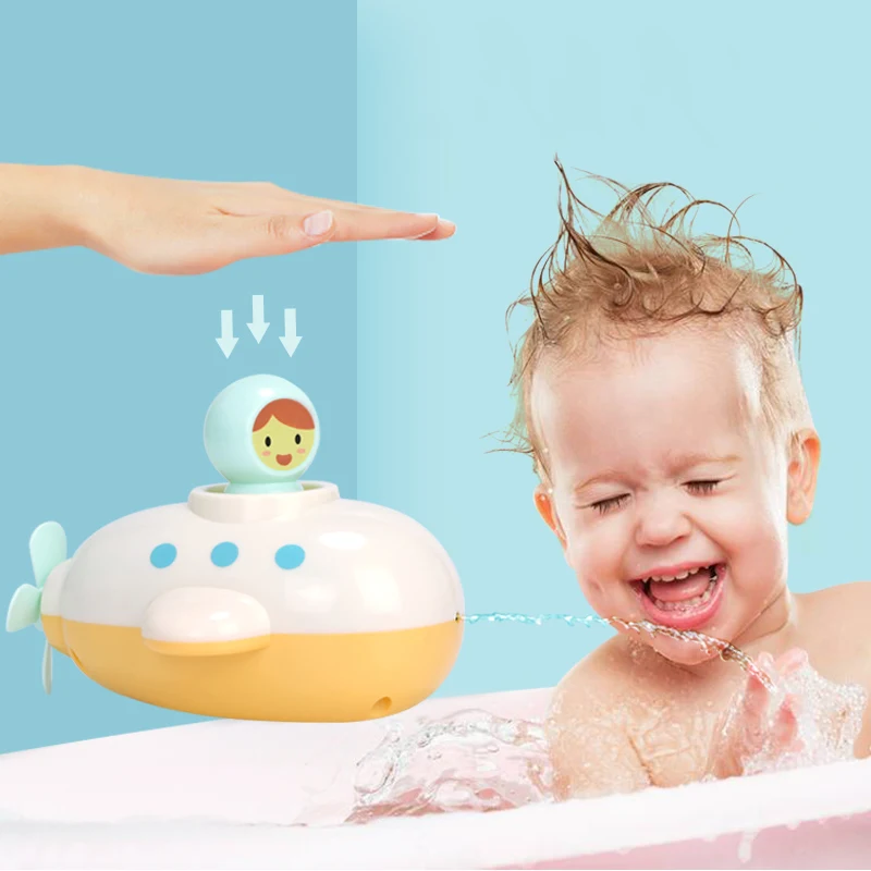 

Bath Boat Toys Pool Toy Wind Up Submarine Squirts with Propeller for Kids Toddlers Bathing BM88