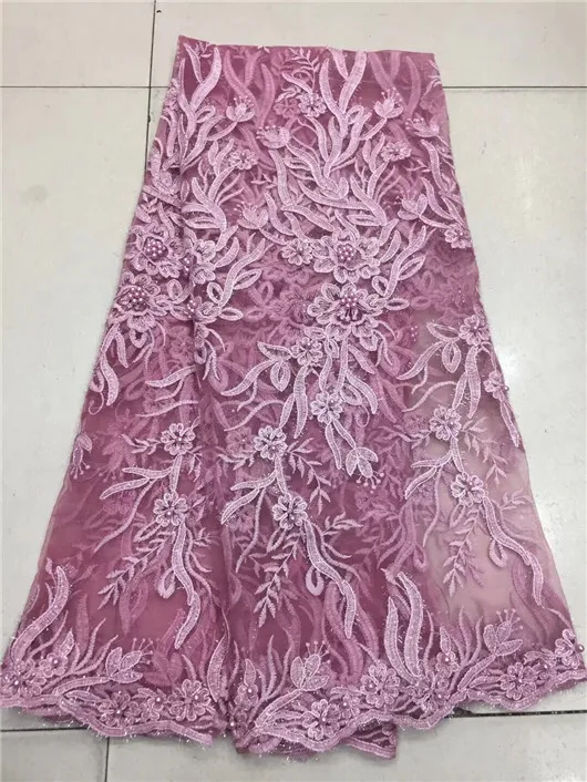 Белые нигерийские кружевные ткани для свадьбы 2018 ASO OKE повязка на голову с бисером