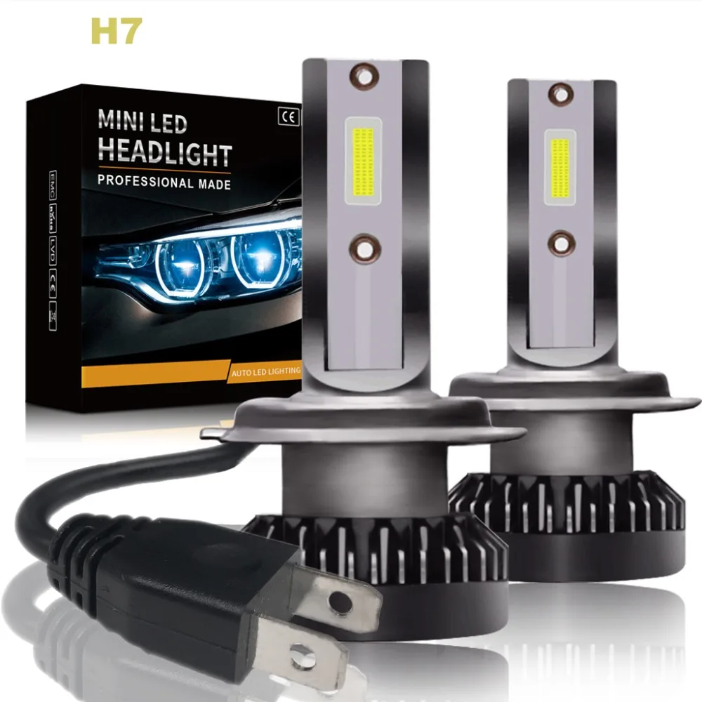 GEETANS H7 светодиодный лампы H1 9005 9006 H11 светодиодный туман светильник 2 шт ультра мини комплект HB3 HB4 H8 H9 авто светодиодные лампы 12 В автомобилей головной светильник