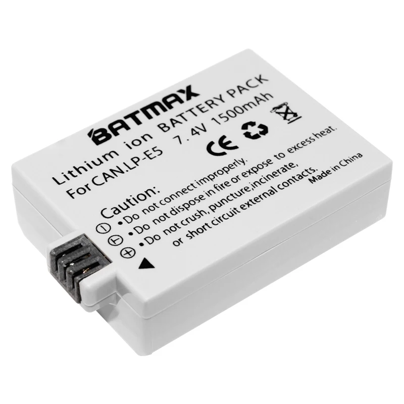 

Аккумулятор большой емкости 1500 мАч для Canon EOS Rebel XS, Rebel T1i, Rebel XSi, 1000D, 500D, 450D, Kiss X3,X2, F