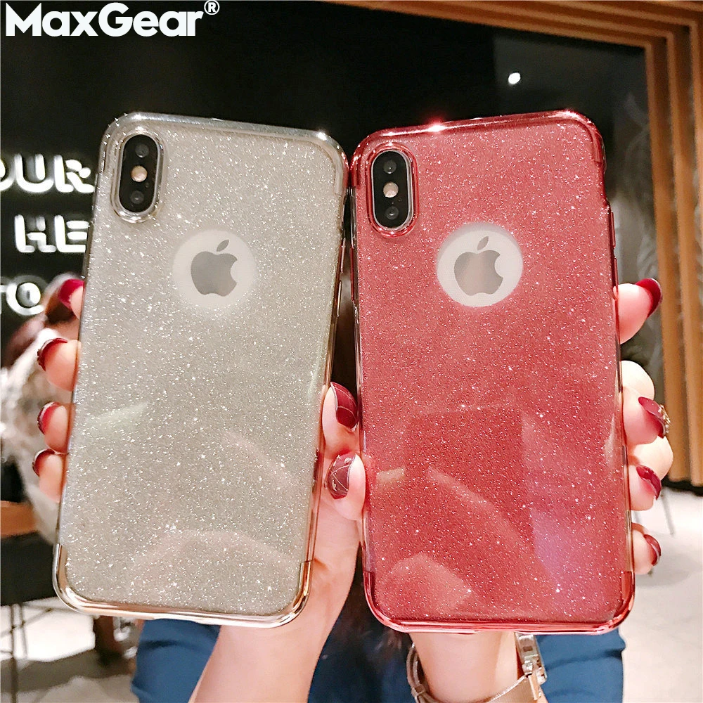 Роскошные блестящие силиконовые чехлы для Apple iPhone Brand X XR XS Max чехол телефона 6S 6 7 8