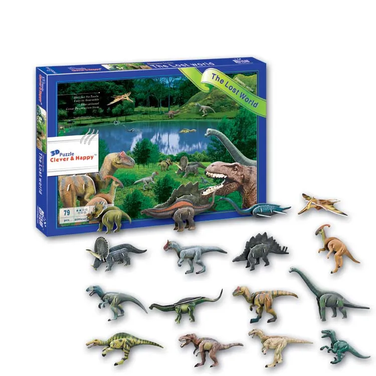 Новинка 2014 умная и счастливая земля 3d пазл модель затерянный мир Обучающие