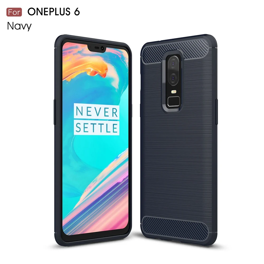 Чехол для Oneplus 6 из углеродного волокна силиконовый чехол ТПУ 5 T One Plus 5T Oneplus6 + 1 Fundas |