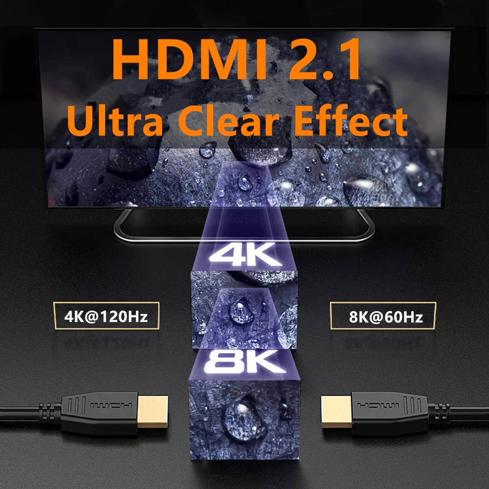 Оптическое волокно HDMI 2 1 8K кабель 120 Гц 48 Гбит/с для HDR проектор ТВ компьютер разъем