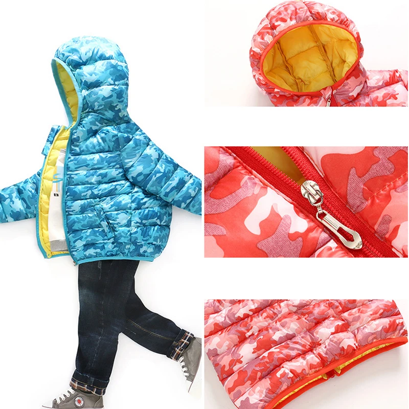 HH kids/хлопковая куртка пуховик пальто с капюшоном Верхняя одежда камуфляжным
