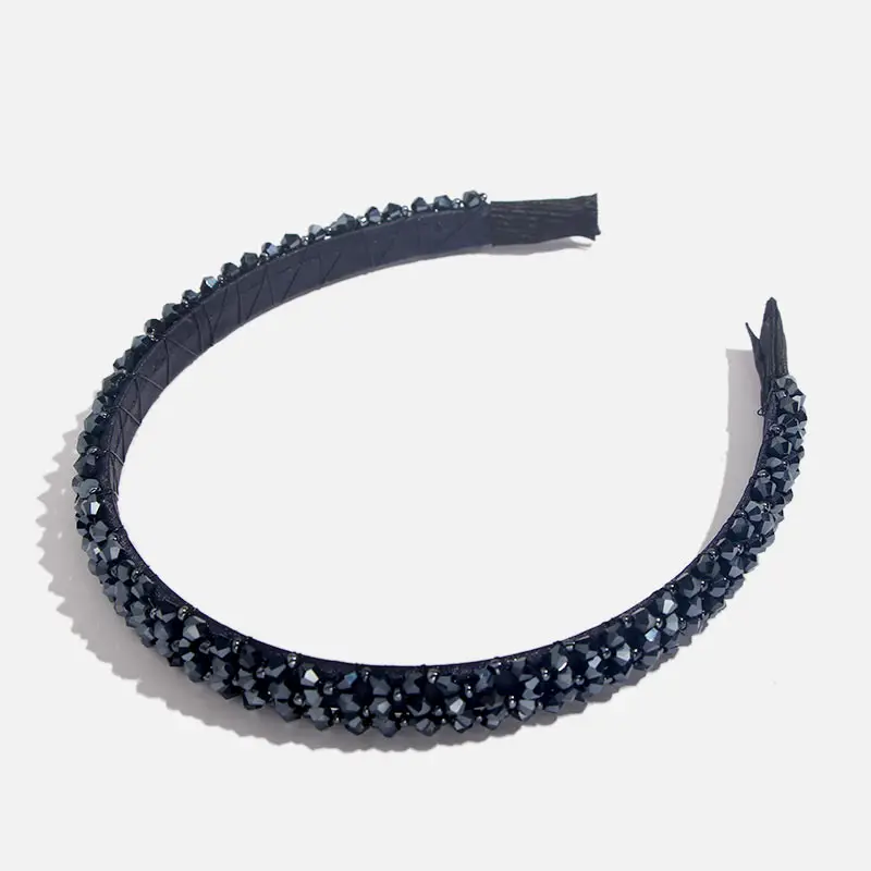 Flatfoosie Crystal Beaded Hair Band Fashion Headwear Girl Women Handmade Hair Accessories Headwear Party Wedding Headbands