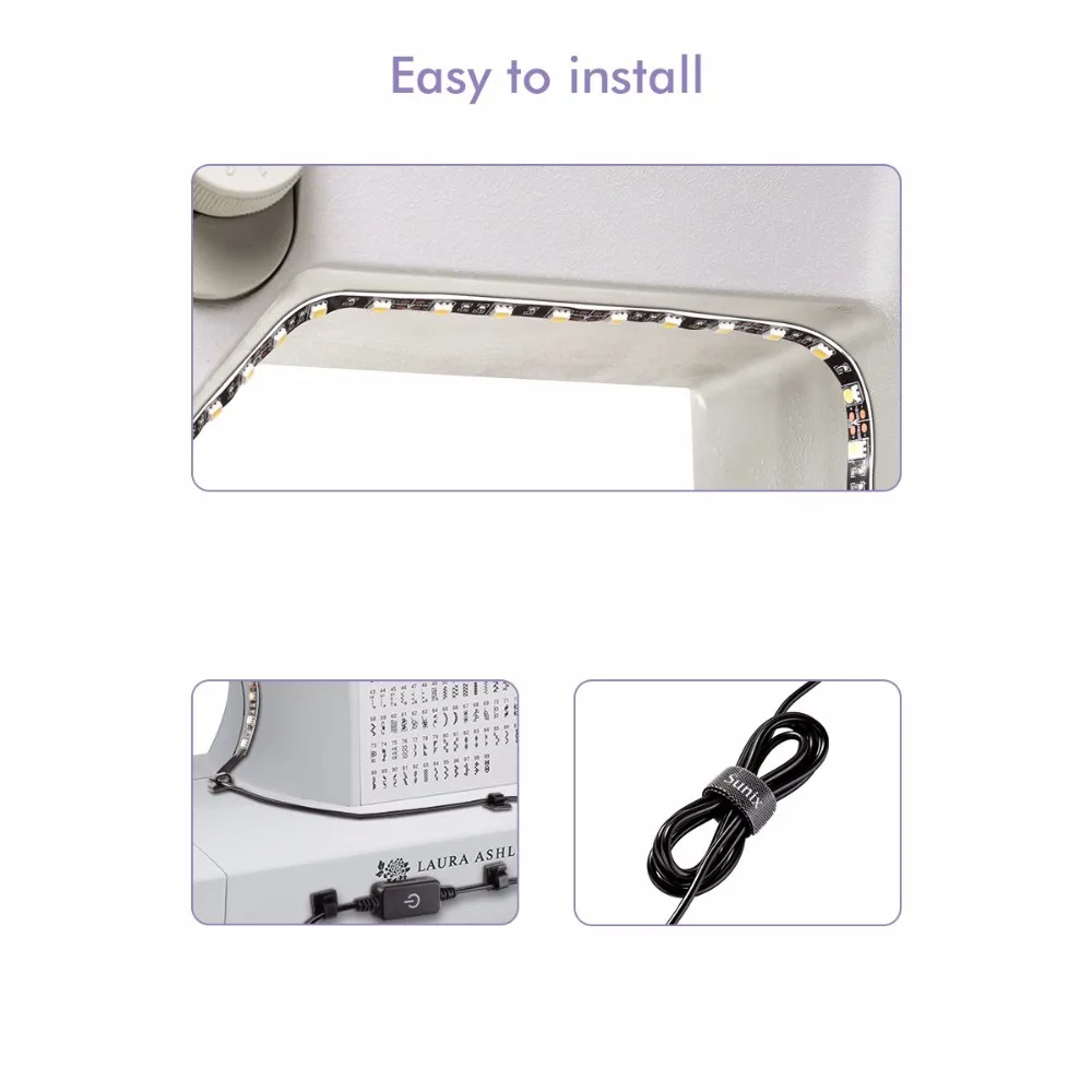 Швейная машина LED Light. light strip kit для швейной машины 6.6ft шнур с сенсорным диммером и