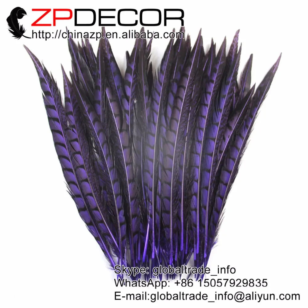 Ведущим поставщиком zpdecor 30-35 см(12-14 дюймов) 50 шт./лот пикантные Хорошее качество окрашенная леди Амхерст хвост перья для свадебного декора