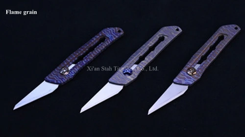 Titanium TC4 EDC мм скользящий инструментальный нож Длинный 110 резак цельный 10 толстый