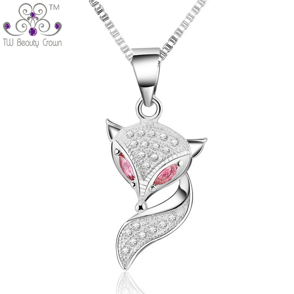 Ожерелье из серебра 925 пробы с кулоном в вечерние лисы | Украшения и аксессуары