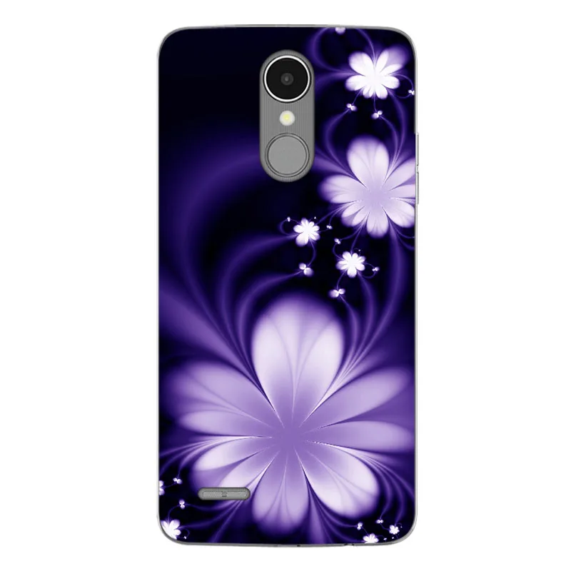Для LG K8 2017 5 0 &quotкрышка силиконовый чехол цветы окрашены ТПУ Мягкая задняя крышка