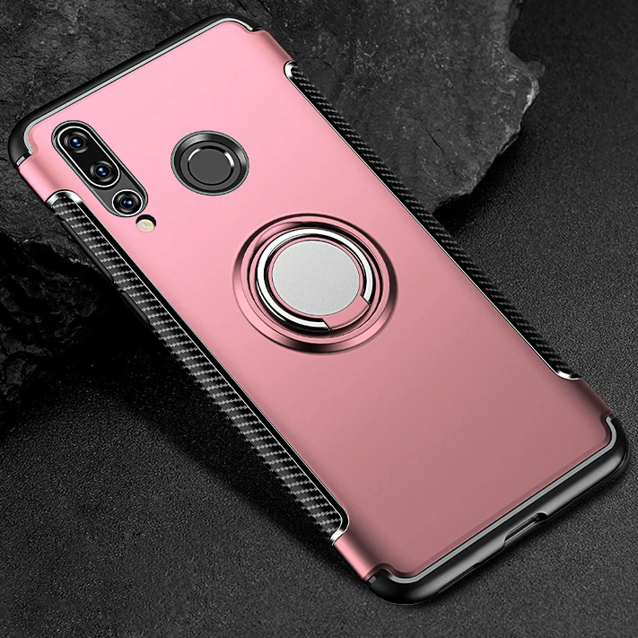 RGold Для huawei Honor 10 Lite 10i Honor10 i View V10 V 10 чехол с металлическим кольцом для машины сверхмощный PC+ Силиконовый ТПУ силиконовый чехол-подставка - Цвет: RGold