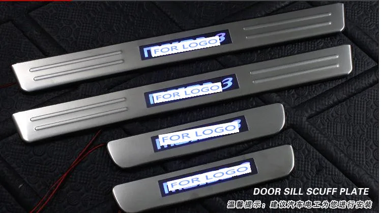 Аксессуары подходят для 2003 2004 2005 2008 2013 MAZDA 3 LED нержавеющая дверь Накладка на порог