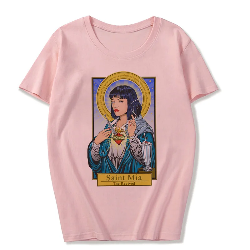 2019 модная женская футболка криминальной фантастики Saint harmia Harajuku винтажная