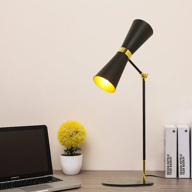 Промышленная креативная настольная лампа модная простая металлическая