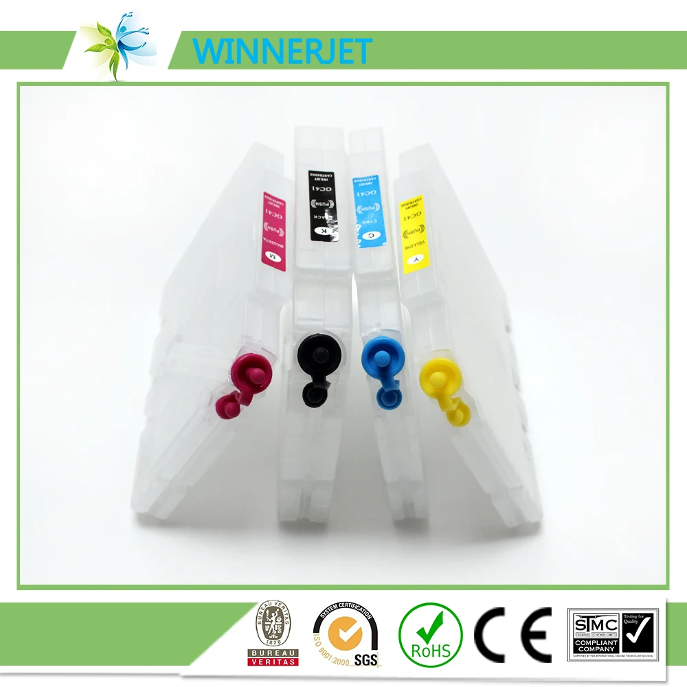 Winnerjet струйный картридж GC41 Заправляемый чернильный + пигментный гель-чернила для